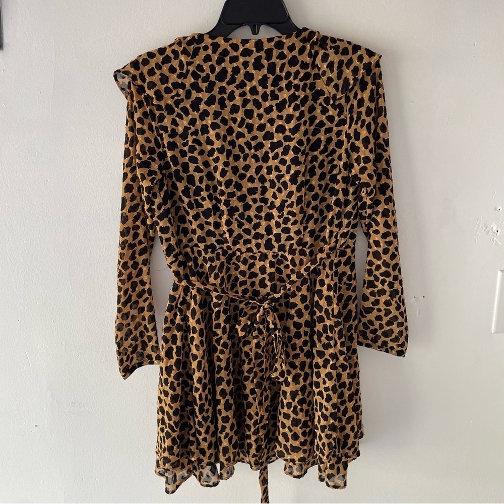 Free People black and gold animal leopard cheetah print dress 37767 - Picture 3 of 12